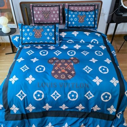 91家纺网 家纺一手货源 找家纺 （总）色鬼布艺 2024新款轻奢a面磨毛b版纯棉四件套潮牌棉四件套