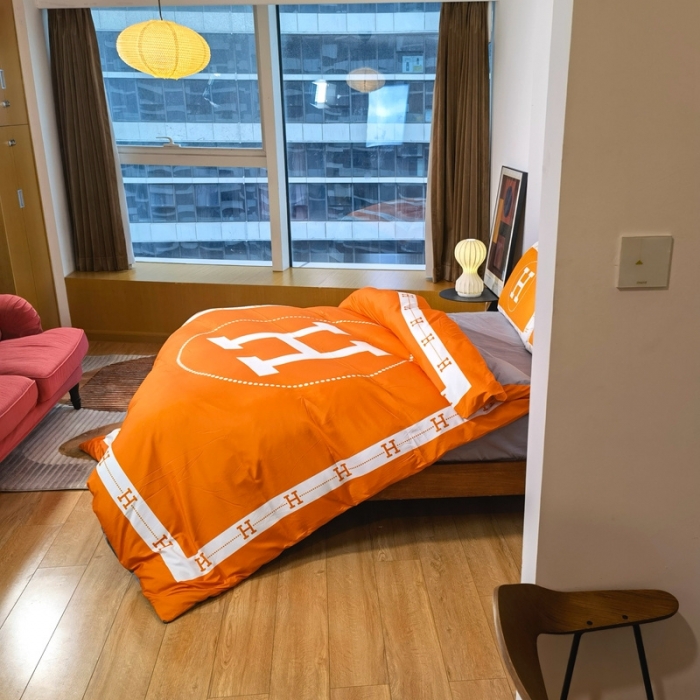 91家纺网 家纺一手货源 找家纺 色鬼布艺 2024新款轻奢磨毛四件套 轻奢全棉-1#