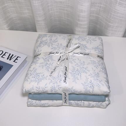 91家纺网 家纺一手货源 找家纺 爱思佳 2024新款A类母婴全棉双层纱印花四件套 艾莎