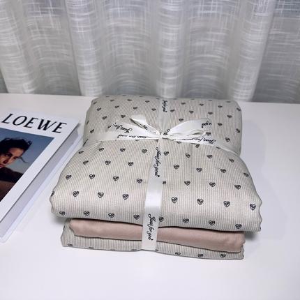 91家纺网 家纺一手货源 找家纺 爱思佳 2024新款A类母婴全棉双层纱印花四件套 爱意浓