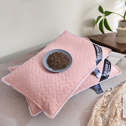 91家纺网 家纺一手货源 找家纺 （总）兴丝露枕芯 全棉荞麦枕芯48x74cm 全荞麦壳枕芯 全棉绗绣荞麦枕头 荞麦壳枕  保健护颈枕 夏凉枕头