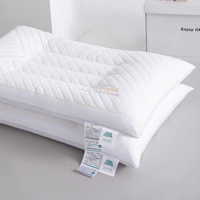 91家纺网 家纺一手货源 找家纺 仁宇枕业 2024年新款枕芯 全棉5A远红外抗菌乳胶spa枕头枕芯