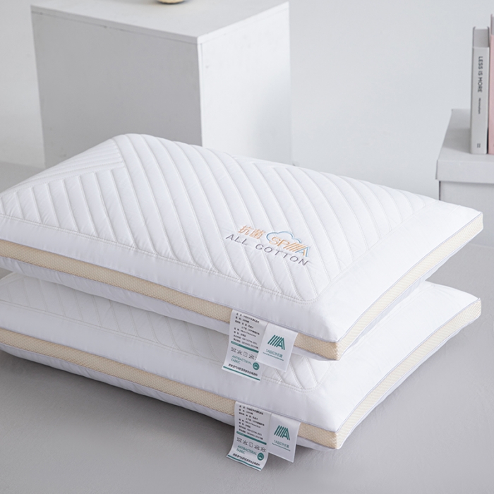 91家纺网 家纺一手货源 找家纺 仁宇枕业 2024年新款枕芯 全棉5A远红外抗菌乳胶spa枕头枕芯