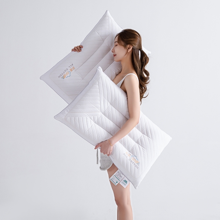 91家纺网 家纺一手货源 找家纺 仁宇枕业 2024年新款枕芯 全棉5A远红外抗菌乳胶spa枕头枕芯