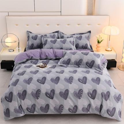 91家纺网 家纺一手货源 找家纺 润淳 2025新直播加厚活性磨毛四件套纯棉三件套 心之悦动