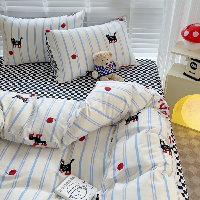 91家纺网 家纺一手货源 找家纺 （总）西引力 2024新款全棉卡通印花四件套