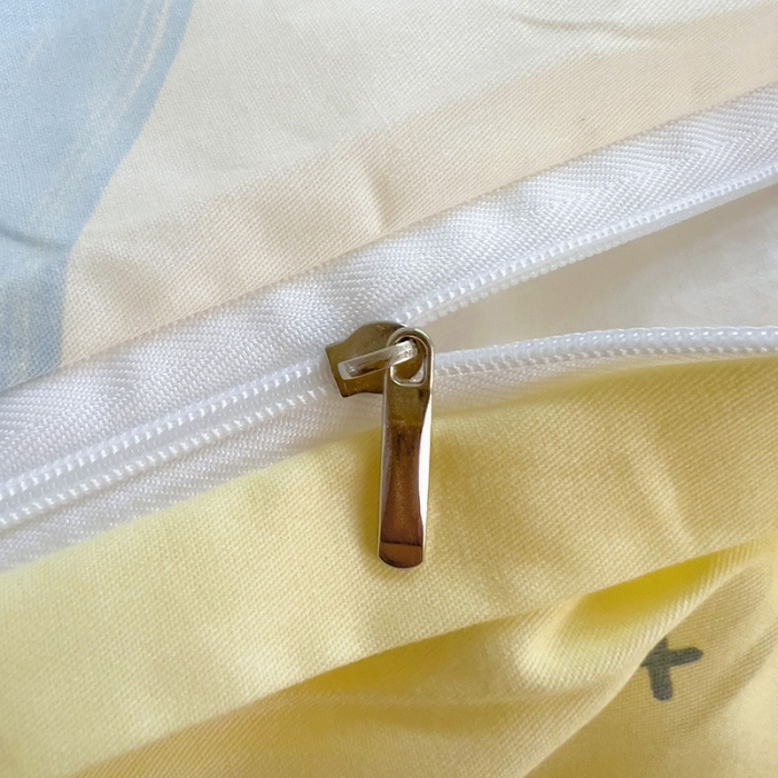 91家纺网 家纺一手货源 找家纺 西引力 2024新款全棉卡通印花四件套 奶牛猫