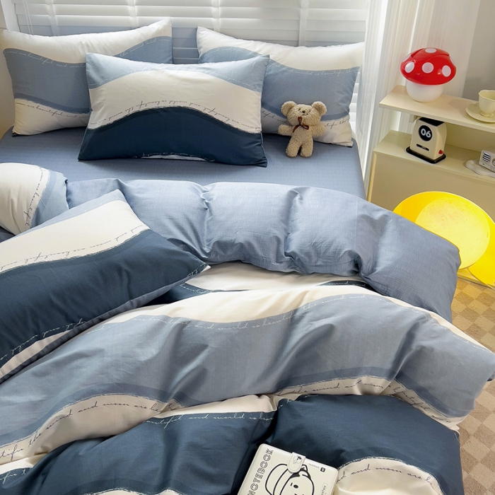 91家纺网 家纺一手货源 找家纺 西引力 2024新款全棉卡通印花四件套 欧尼亚