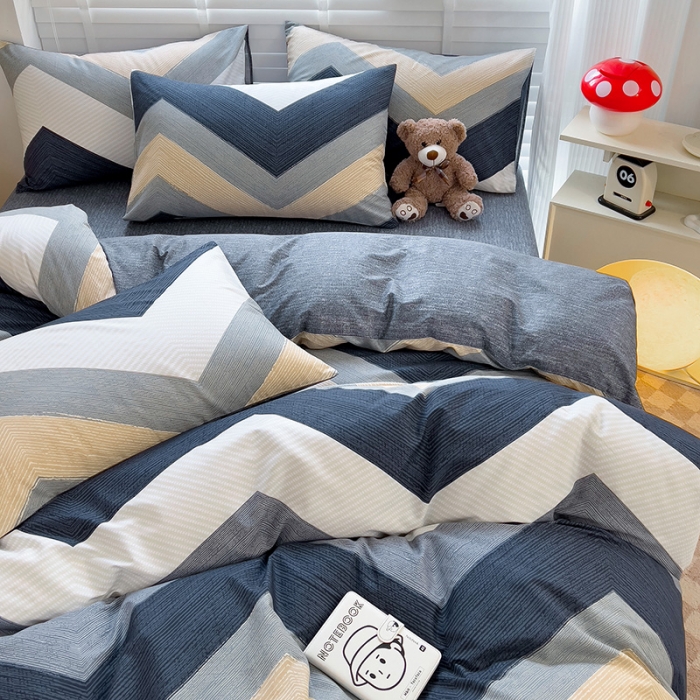 91家纺网 家纺一手货源 找家纺 西引力 2024新款全棉卡通印花四件套 文森特