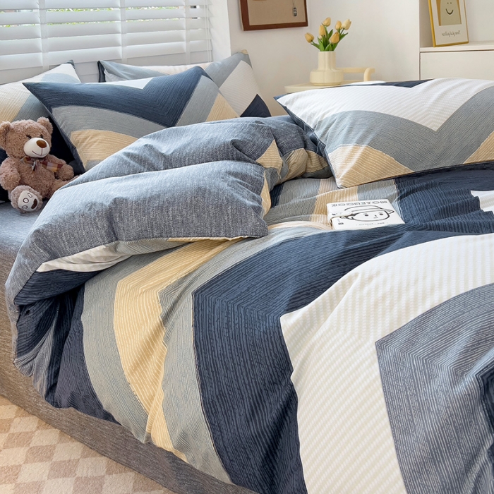 91家纺网 家纺一手货源 找家纺 西引力 2024新款全棉卡通印花四件套 文森特