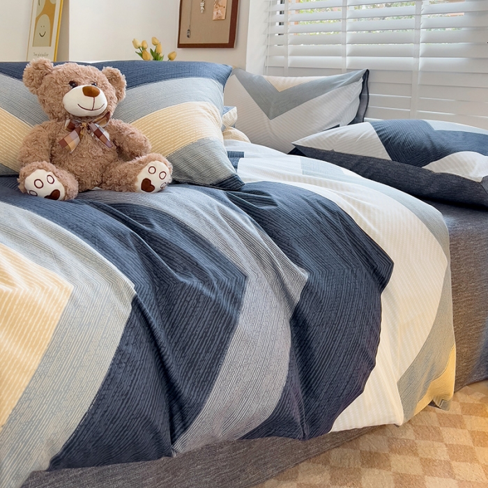 91家纺网 家纺一手货源 找家纺 西引力 2024新款全棉卡通印花四件套 文森特