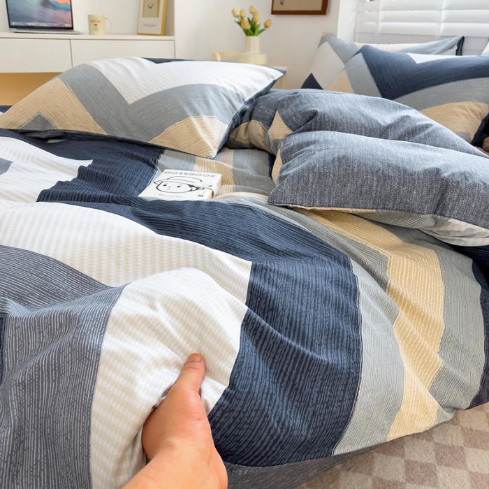 91家纺网 家纺一手货源 找家纺 西引力 2024新款全棉卡通印花四件套 文森特