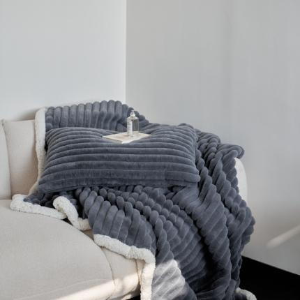 91家纺网 家纺一手货源 找家纺 （总）云上 2024新款AB版竖条兔兔绒毛毯