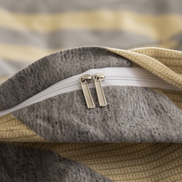 91家纺网 家纺一手货源 找家纺 喜四方 2024新款全棉磨毛纯棉印花四件套 一心一意-灰