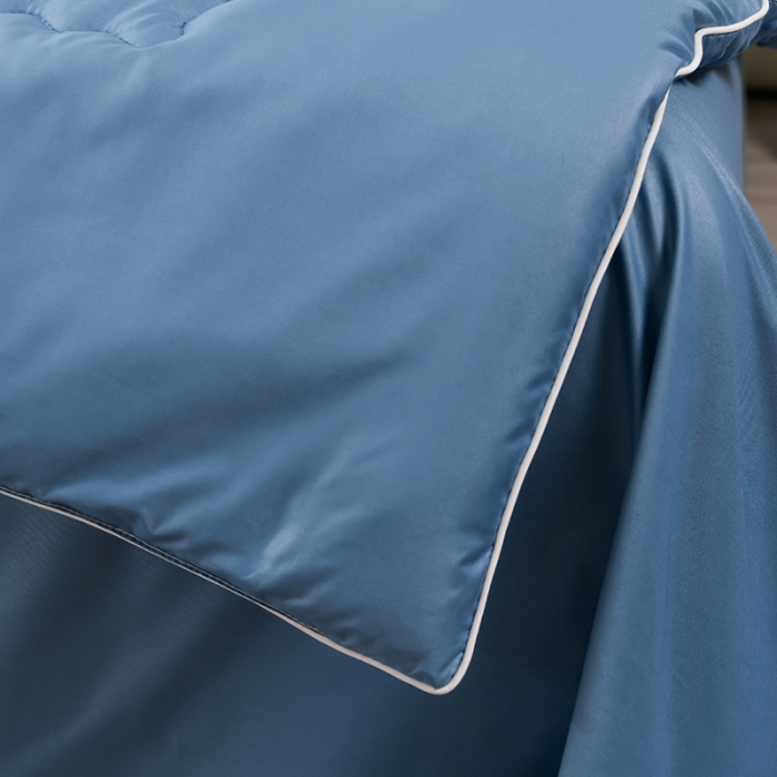 91家纺网 家纺一手货源 找家纺 艾兜坊 2024新款水洗真丝大豆被空调被夏被小煤球系列 小煤球-宾利蓝