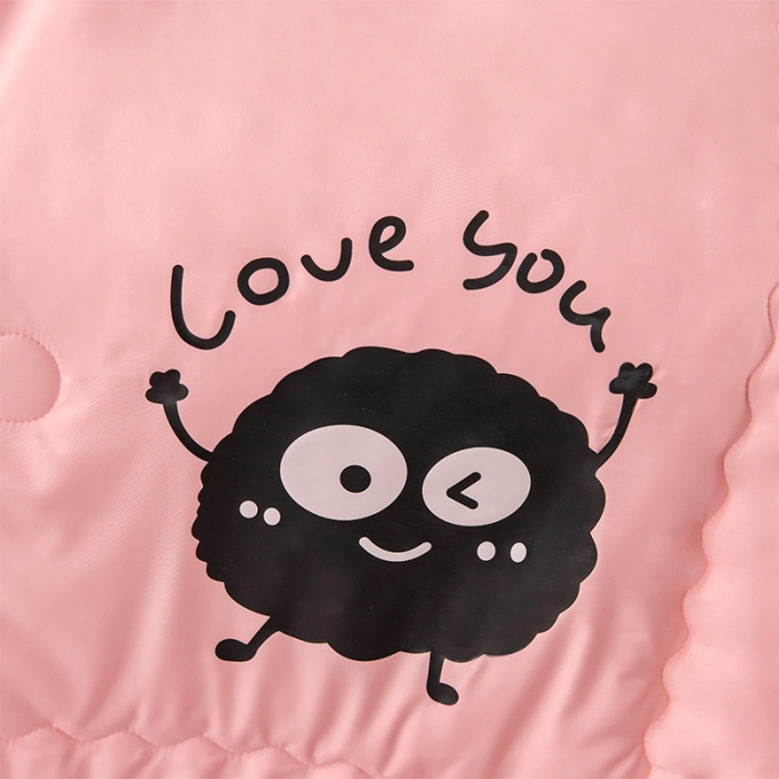 91家纺网 家纺一手货源 找家纺 艾兜坊 2024新款水洗真丝大豆被空调被夏被小煤球系列 小煤球-茉莉粉