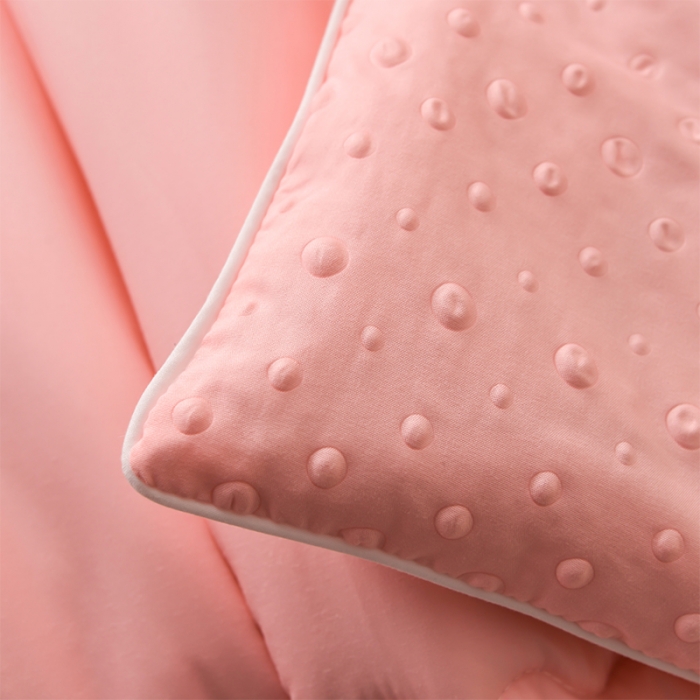 91家纺网 家纺一手货源 找家纺 艾兜坊 2024新款水洗真丝大豆被空调被夏被小煤球系列 小煤球-茉莉粉