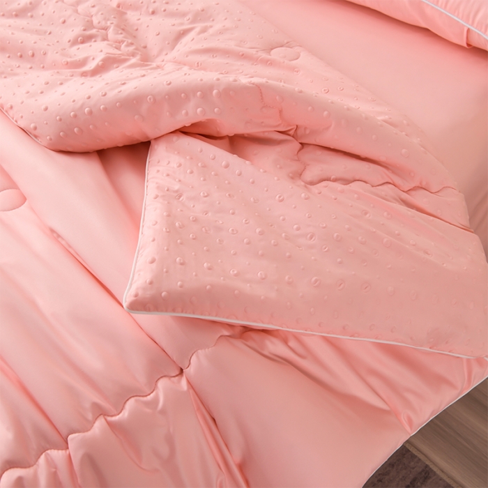 91家纺网 家纺一手货源 找家纺 艾兜坊 2024新款水洗真丝大豆被空调被夏被小煤球系列 小煤球-茉莉粉