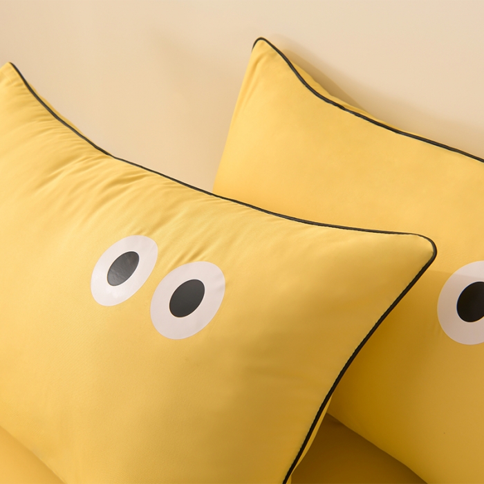 91家纺网 家纺一手货源 找家纺 艾兜坊 2024新款水洗真丝大豆被空调被夏被小煤球系列 小煤球-香槟黄