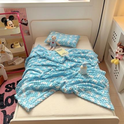 希诺2024新款迪士尼四季毯幼儿园午睡盖毯婴儿安抚豆豆毯空调毯 史迪奇