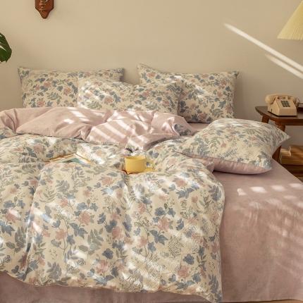 91家纺网 家纺一手货源 找家纺 （总）兜兜 2024新款嵌条蕾丝小姐系列全棉四件套直播爆款