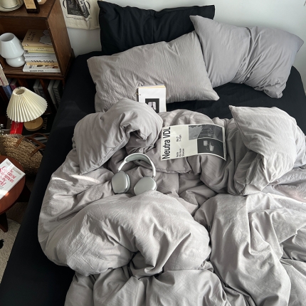 91家纺网 家纺一手货源 找家纺 2024新春款婴儿可以啃咬的混搭水洗棉四件套