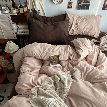 91家纺网 家纺一手货源 找家纺 2024新春款婴儿可以啃咬的混搭水洗棉四件套