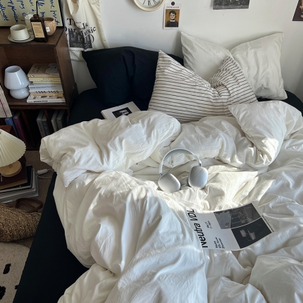 91家纺网 家纺一手货源 找家纺 2024新春款婴儿可以啃咬的混搭水洗棉四件套