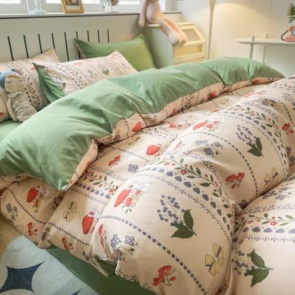 91家纺网 家纺一手货源 找家纺 维娜斯 2024新款亲肤棉水洗棉印花单被套 古典舞