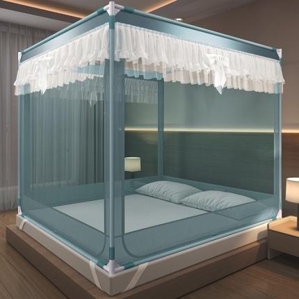 91家纺网 家纺一手货源 找家纺 2024防蚊防尘全底拉链坐床蚊帐-初夏 风格二初夏C01  海洋兰