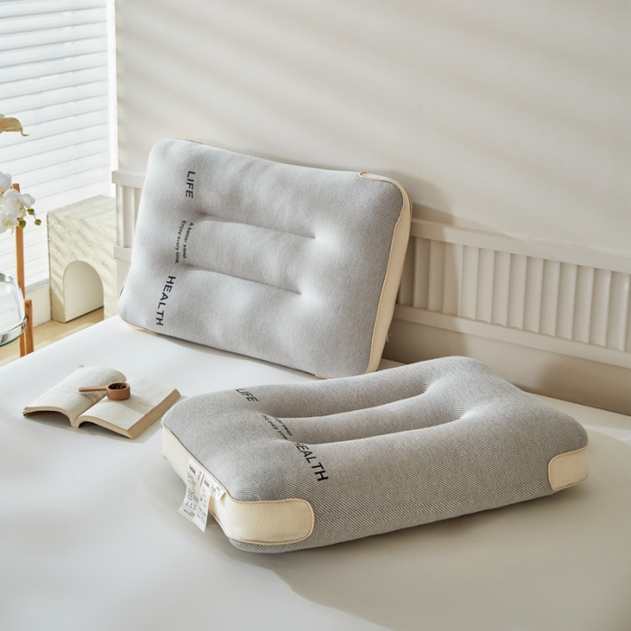 91家纺网 家纺一手货源 找家纺 梵希良品 2024新款超柔针织定型枕头枕芯护颈枕 灰色