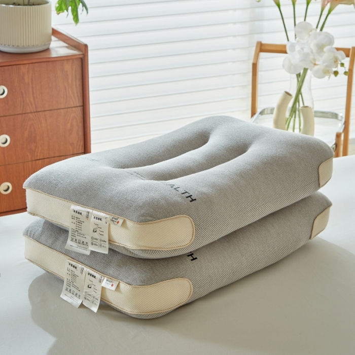 91家纺网 家纺一手货源 找家纺 梵希良品 2024新款超柔针织定型枕头枕芯护颈枕 灰色