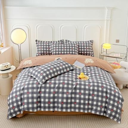 91家纺网 家纺一手货源 找家纺 麦瑞家纺 2024新款小版加厚植物羊绒四件套直播 心愿