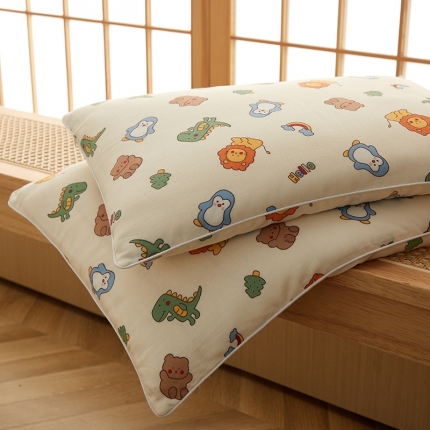 91家纺网 家纺一手货源 找家纺 （总）乐可  2024新款A类母婴双层纱儿童棉花枕 枕头枕芯