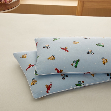 91家纺网 家纺一手货源 找家纺 （总）乐可  2024新款A类母婴双层纱儿童棉花枕 枕头枕芯