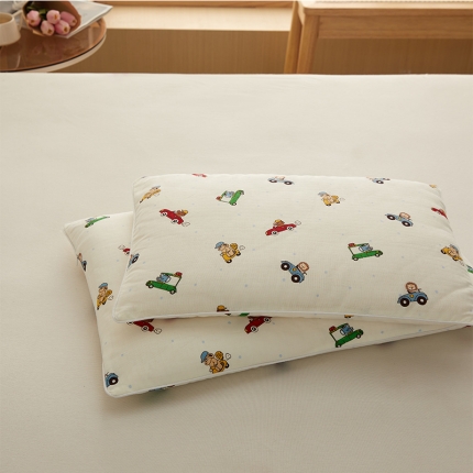 91家纺网 家纺一手货源 找家纺 （总）乐可  2024新款A类母婴双层纱儿童棉花枕 枕头枕芯