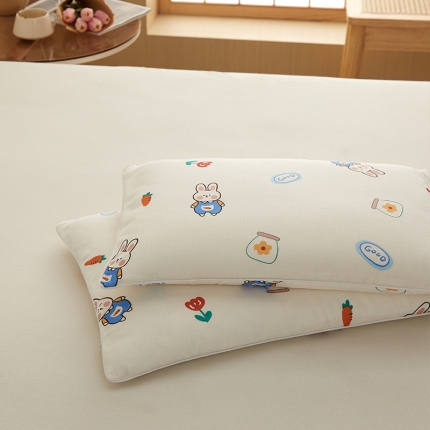 91家纺网 家纺一手货源 找家纺 （总）乐可  2024新款A类母婴双层纱儿童棉花枕 枕头枕芯