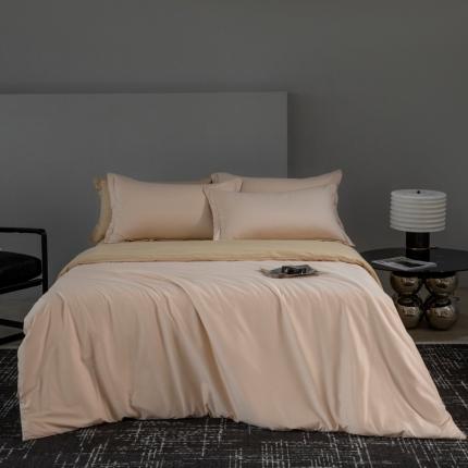 91家纺网 家纺一手货源 找家纺 （总）小懒猪 2024春夏新款全棉斜纹精梳棉纯色极简系列四件套