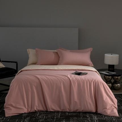 91家纺网 家纺一手货源 找家纺 （总）小懒猪 2024春夏新款全棉斜纹精梳棉纯色极简系列四件套