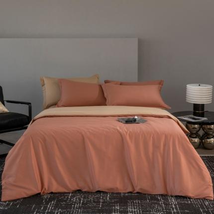 91家纺网 家纺一手货源 找家纺 （总）小懒猪 2024春夏新款全棉斜纹精梳棉纯色极简系列四件套