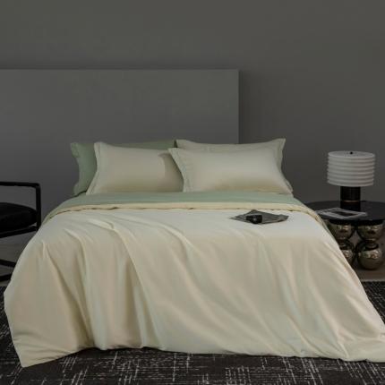 91家纺网 家纺一手货源 找家纺 （总）小懒猪 2024春夏新款全棉斜纹精梳棉纯色极简系列四件套