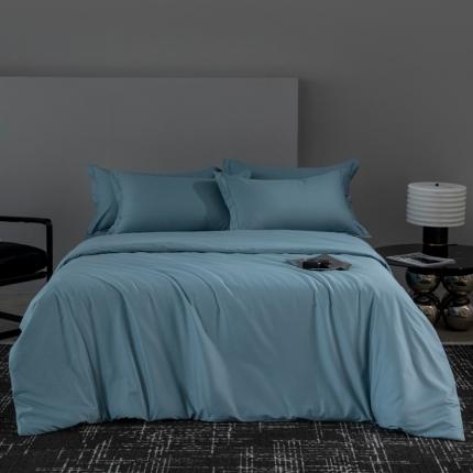 91家纺网 家纺一手货源 找家纺 （总）小懒猪 2024春夏新款全棉斜纹精梳棉纯色极简系列四件套