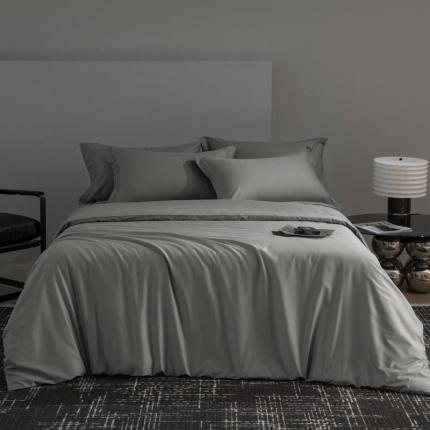 91家纺网 家纺一手货源 找家纺 （总）小懒猪 2024春夏新款全棉斜纹精梳棉纯色极简系列四件套