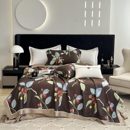 91家纺网 家纺一手货源 找家纺 娇逸 2025新款天丝莫代尔镂空花边印花夏被夏凉被（第三批） 知夏