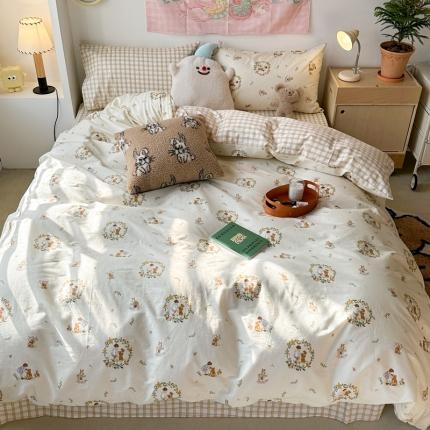 91家纺网 家纺一手货源 找家纺 （总）昔可 2024新款全棉小清新印花四件套