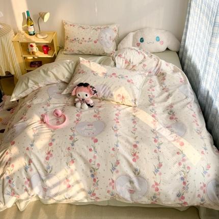 91家纺网 家纺一手货源 找家纺 （总）昔可 2024新款全棉小清新印花四件套