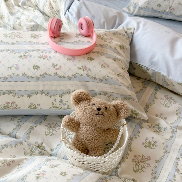 91家纺网 家纺一手货源 找家纺 （总）昔可 2024新款全棉小清新印花四件套