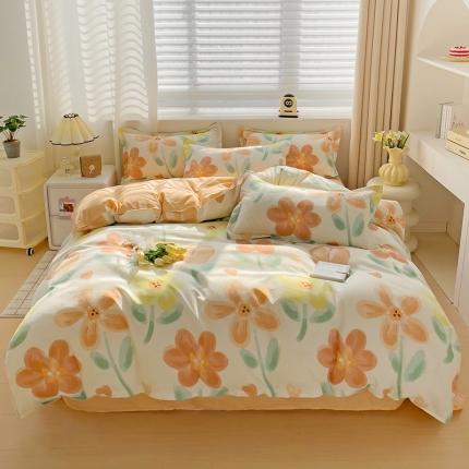 91家纺网 家纺一手货源 找家纺 （总）仟人梦 2024新款AB版直播爆款植物羊绒四件套