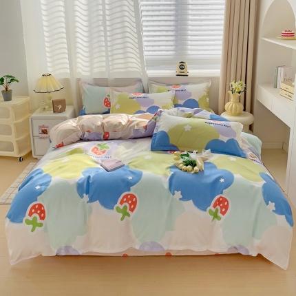 91家纺网 家纺一手货源 找家纺 （总）仟人梦 2024新款AB版直播爆款植物羊绒四件套