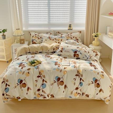 91家纺网 家纺一手货源 找家纺 （总）仟人梦 2024新款AB版直播爆款植物羊绒四件套